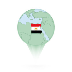 Egypt map stylish location icon vector