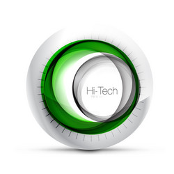 digital techno sphere web banner button or icon vector image