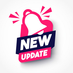 dynamic rounded label with text new update vector image