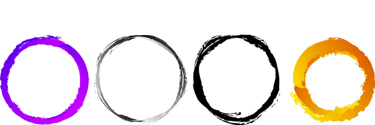 grungy textured circle element shape circular vector image