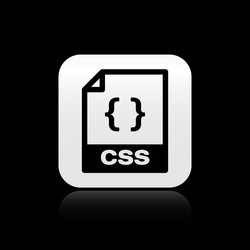 black css file document download button icon vector image