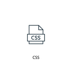 css concept line icon simple element vector image
