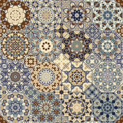 set of octagonal and square patterns vector image
