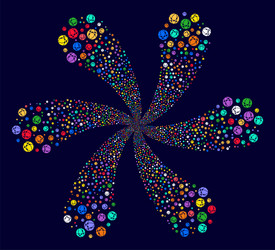 Web browser curl abstract flower vector