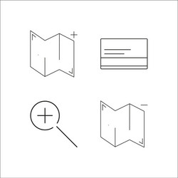 web simple linear icon setsimple outline icons vector image