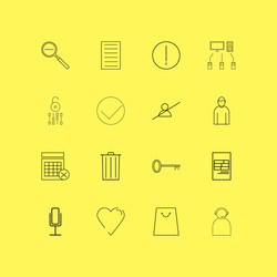 internet of things linear icon set simple outline vector image