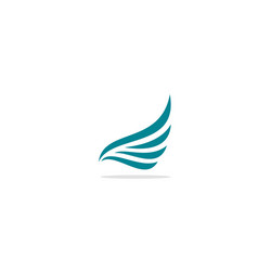 Abstract wing fly logo Royalty Free Vector Image
