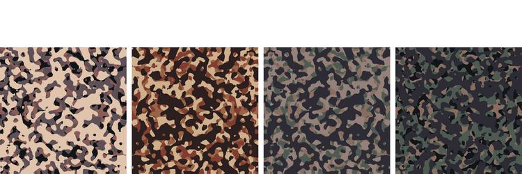 4 camouflage background set pattern design vector image