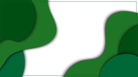 abstract fluid waveform green with frame vector image