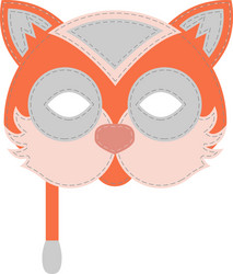Bird beak mask on face in cartoon style Royalty Free Vector