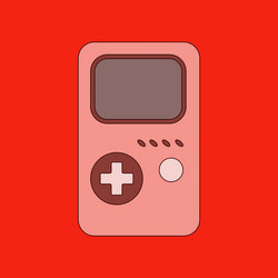 Flat icon on background game console vector