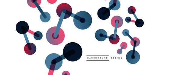 abstract background round dots connected by lines vector image