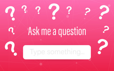 ask me a question user interface design stock vector image