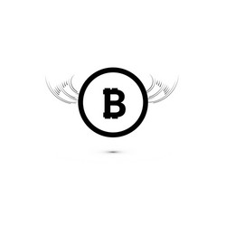 bitcoin cripto currency blockchain flat vector image