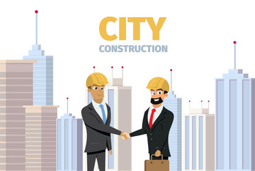 concept modern city construction building vector