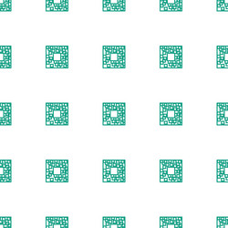 qr code icon pattern seamless white background vector image