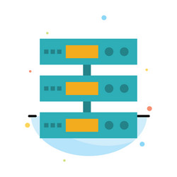 server data storage cloud files abstract flat vector image
