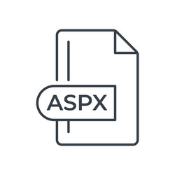 aspx file format icon extension line vector image
