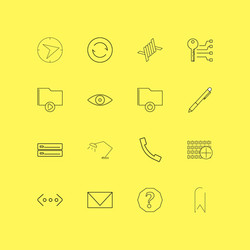 internet technologies linear icon set simple vector image