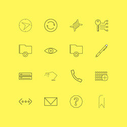 Internet technologies linear icon set simple vector