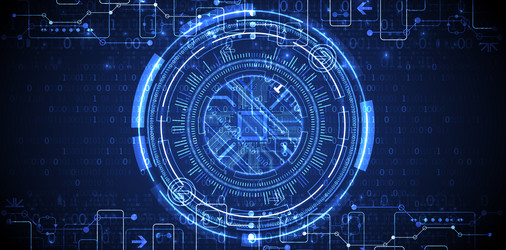 abstraction on the theme of tech circles vector image