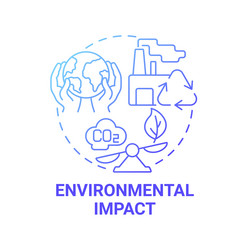 Environmental impact concept icon Royalty Free Vector Image