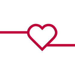 Heart red icon line love symbol valentine s vector