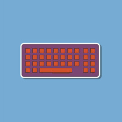 paper sticker on background of computer keyboard vector image