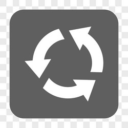 recycle rounded square button vector image