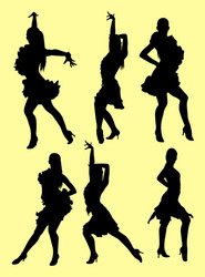 Salsa Dancer Silhouette Vector Image