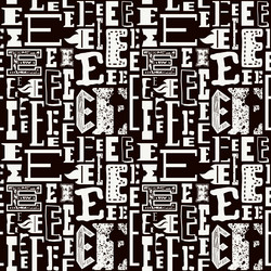 seamless pattern with letters e in typographic vector image