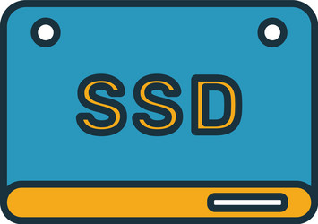 ssd icon simple element from web hosting icons vector image