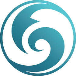 Circle wave ocean logo Royalty Free Vector Image