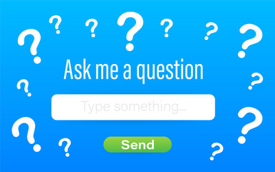 ask me a question user interface design stock vector image