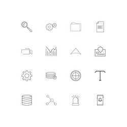 web linear thin icons set outlined simple vector image