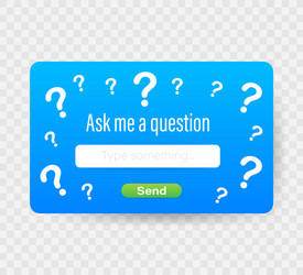 ask me a question user interface design stock vector image