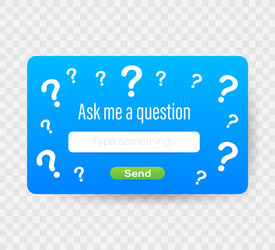 ask me a question user interface design stock vector