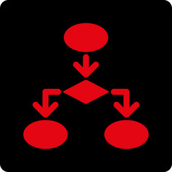 flowchart icon from commerce buttons overcolor set vector image