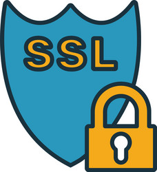 ssl icon simple element from web hosting icons vector image