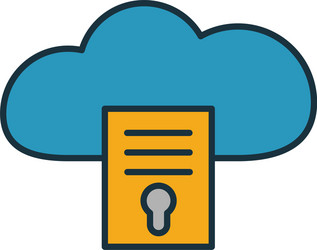 file access icon simple element from web hosting vector image