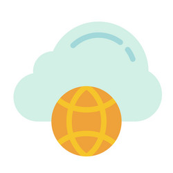 cloud connection internet technology single vector image