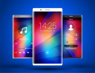 Mobile interface wallpaper design abstract Vector Image