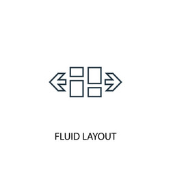 fluid layout concept line icon simple element vector image