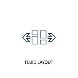 fluid layout concept line icon simple element vector