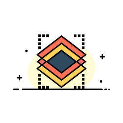 layers object layer server business flat line vector image