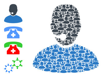 operator recursion collage self items vector image