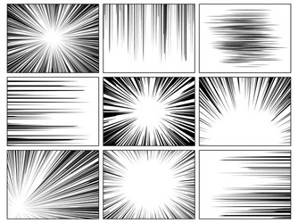 Speed Lines, Motion Strip Manga Comic Horizontal And Radial Effect Vector  Set. Radial Abstract Speed Line From Motion, Illustration Of Drawing Radial  Texture Royalty Free SVG, Cliparts, Vectors, and Stock Illustration. Image