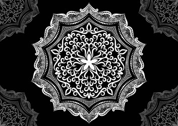 circular pattern element in the form of a mandala vector image