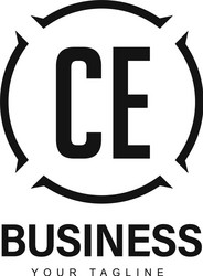 ce initial a logo design with abstract style vector image