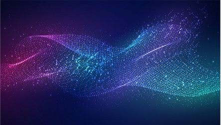 dynamic abstract liquid flow particles background vector image